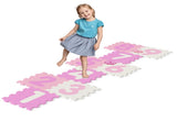 Colorful Kids Hopscotch Foam Mat with 9 Interlocking Tiles & 3 Marker Discs, Non-Slip Play Mat for 30731447