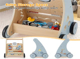 Multi-Functional Baby Activity Walker, Anti-O-Leg Design Wooden Walker with Storage for Toddlers 82574358