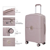 Hardshell Suitcase Double Spinner Wheels PP Luggage Sets Lightweight Durable Suitcase with TSA W284P197041