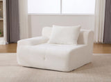 Loveseat Modular Sectional Sofa for Living Room, Comfy Tufted Cloud Floor Couch with 2 Pillows, W5385P455461