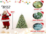 4FT Christmas Tree with 150 Warm White LED Lights 376 PVC & Hard Needle Tips, 32 Pine Cones, T3637P598465