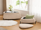 29.9"Wide 2 - Piece Upholstered Storage Ottoman Set Footrest Shoe Changing Stool with Metal W3098P296985