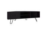 TV Stand, 1 Door, 3 Shelves, 4 Legs, Black B097P350288