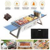 Foldable Charcoal BBQ Grill Stainless Steel Grill Net Easy Setup Portable Tabletop Barbecue Grill 27231662
