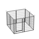 ZUN 8 Panels Heavy Duty Metal Playpen with door,39.37"H Dog Fence Pet Exercise Pen for Outdoor, Indoor W2181P191361