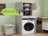 Over the Washer, Dryer and Robot Vacuum Storage Cabinet suitable for Compact Washing Machines, W1120P327070