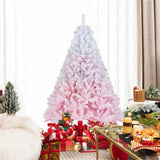 6ft Flocked Christmas Tree - 820 Branch Tips, Fireproof PVC, 3-Section Assembly, Metal 02087941