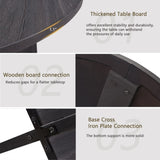 47.3" Round Dining Set with 4 Upholstered Dining Chairs, Modern Round Dining Table Set for 4, 21351538