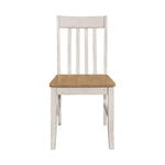 ZUN Set of 2 Wooden Dining Chairs, Natural and Off White B016P225496