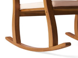 Acacia Wood Patio Outdoor Rocking Chair with cushions for Garden, Lawn, Backyard, Pool, 89125629