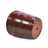 3 Pieces Ceramic Flowerpot, Modern Planter for Patio, Garden or Windowsills - Bean Paste Red W3273P321532