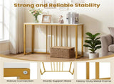 39" Console Table with Built-in Charging Station, Narrow Entryway Table with USB & Type-C Ports 99477409