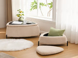 29.9"Wide 2 - Piece Upholstered Storage Ottoman Set Footrest Shoe Changing Stool with Metal W3098P296985