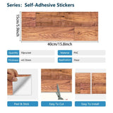 40Pcs Peel And Stick Floor Stickers, PVC Natural Wood Grain Look, Self Adhesive Removable And 99427858