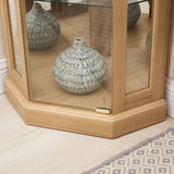 Corner Glass Cabinet Lighted Curio Cabinet Corner Display Case for Living Room, Curio Cabinet, W2275P194430