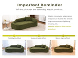 LY-048 Compression Curved Chaise Longue Chair Indoor, Modern Chenille Loveseat Couch with Deep Seat W2231P401728