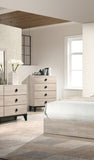 Modern Design Bedroom Furniture 1pc Cream 4 Drawers Beautiful Chest with Faux Marble Top B011P262327