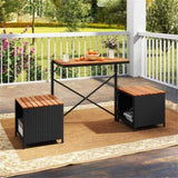 2-in-1 picnic table and chair set with storage 42666717