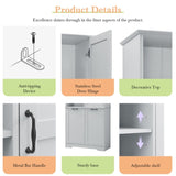 Bathroom Storage Cabinet with Doors and Drawers, Tilt-Out Laundry Hamper, Multiple Storage Space, 36301140