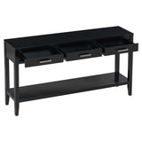 U_STYLE Contemporary 3-Drawer Console Table with 1 Shelf, Entrance Table for Entryway, Hallway, N711P234485B