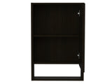 Medicine Single Door Cabinet 35" H, Two Interior Shelves, One External Shelf, Black B097133126
