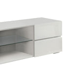 Glossy White 4-Drawer TV Console B062P153726