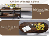 2-Tier Coffee Table with Metal Frame, 1005045 cm Robot Vacuum Friendly Accent Table, 88 lbs 18288124