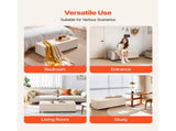 Upholstered Storage Ottoman Bench with Button-Tufted Design, Flip-Top Chest and Side Pockets, Metal 02223314
