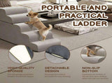 5-Step Dog Stairs Steps for High Bed, Pet Steps for Small Dogs and Cats, Non-Slip Removable Washable 93679291
