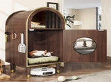 Cat Litter Box Enclosure ,-in-1 Condo Cat Bed, Cat Shelter Furniture with Two-Level Cozy Haven for 60622681