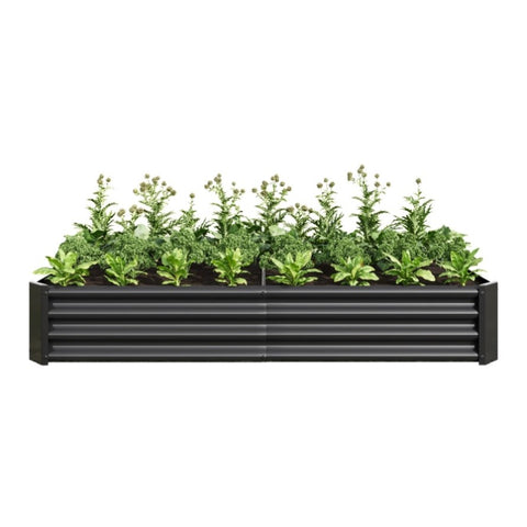 ZUN Raised Garden Bed Outdoor, 6×3×1ft , Metal Raised Rectangle Planter Beds for Plants, Vegetables, and 48218815