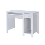 Student desk with hutch home office desk 39"W Compact desk Writing Desk Laptop Desk White One drawer B107P270511
