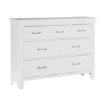 ZUN 7 Drawers White Finish Dresser Transitional Style Wooden Bedroom Furniture 1pc B011P220619