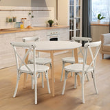 2pcs X- back Garden Plastic Folding Chair White 51284971