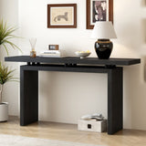 U_STYLE Uniquely Designed Ash Veneer Console Table, Modern Simple Style, Featuring Clever Tabletop N711P241324B