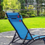 ZUN 2PCS Set Chaise Lounges Outdoor Lounge Chair Lounger Recliner Chair For Patio Lawn Beach Pool Side W41928444