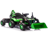 24V Kids Ride-On Electric Tractor Toy with 4-in-1 Construction Attachments W1578P230013