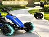 Blue Kids Pedal Go Kart - Swing Axle Design, Shock-Absorbing Wheels, Off-Road Outdoor Racer for 47266484