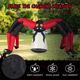 10ft Wide 5ft Tall Giant Halloween Inflatable Spider - LED Head Light 2 Red Eye Tunnel Lights, 52148484
