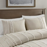 Full/Queen 3 Piece Cotton Yarn Dyed Duvet Cover Set B03595780