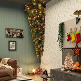 ZUN 6ft Upside Down Hanging Quarter Tree, Christmas tree hanging from the ceiling, Xmas Tree with 300 PX307764AAF