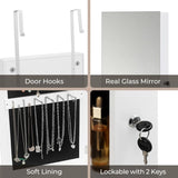 The Whole Surface PVC Film Wall Hanging Door With Lock Jewelry Cabinet Fitting Mirror Cabinet 55686677