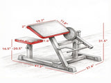 2-In-1 Heavy-Duty Bicep Preacher Curl Bench Bicep Curl Machine with Adjustable Seat & Elbow Cushion 49726789