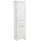 ZUN Tall Bathroom Storage Cabinet, Freestanding Storage Cabinet with Two Different Size Drawers and 14268770