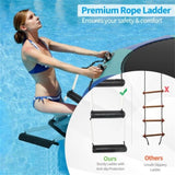 10 Feet Floating Water Trampoline - 330 lbs Capacity, Durable PVC/Oxford Cloth, with 500W Inflator & 93091200