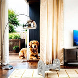 Dark Gray Adjustable Pet Bowl Travel Ready HDPE Durable Poly Lumber Recycled B195P214987