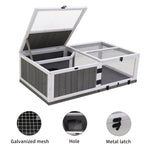 ZUN 43"Upgrade waterproof tray, activity tray, wooden turtle house indoor small animal turtle cage 98540443