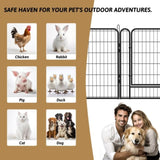 16 Panels Heavy Duty Metal Playpen with door,39.37"H Dog Fence Pet Exercise Pen for Outdoor 36371520