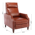 ZUN Biscoe Push Back Recliner - Caramel B050P281020