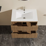 30" Wall Mounted Bathroom Vanity with Sink Floating Bathroom Cabinet, Soft-Close System,2 Extra Big D163096362